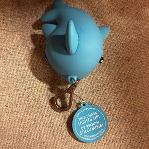 Bath & Body Works Blue Shark sanitizer holder keychain